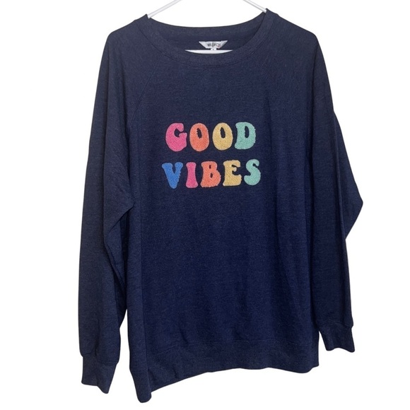 Wildfox Tops - Wildfox The Statement Sweatshirt “Good Vibes” French Terry Size Small
